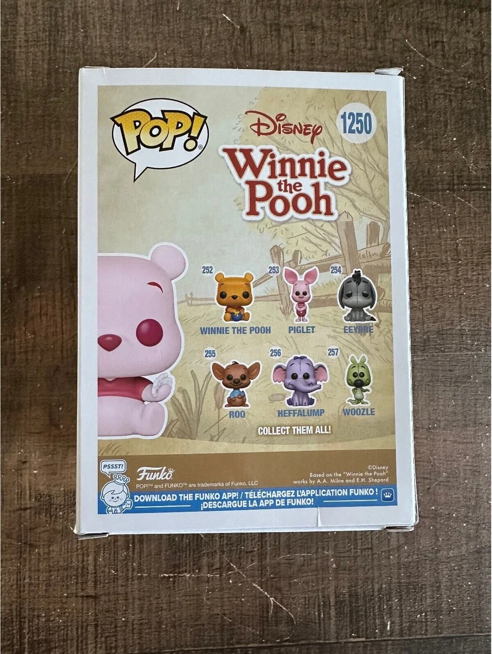 Hot Topic Exclusive Flocked Winnie The Pooh Funko Pop! Figure #1250 BOX ONLY